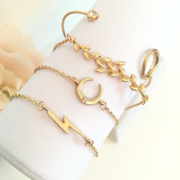 'Anise' Gold Bracelet Set - Picture 7 of 11